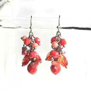 Chicos orange dangle earrings